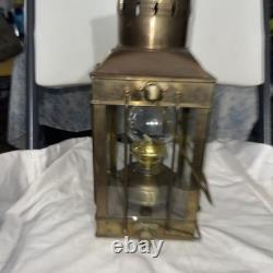 Vintage 1939 Brass Cargo Ship Hanging Light Great Britain Nautical Lantern Lamp