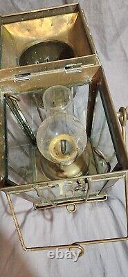 Vintage 1939 Brass Cargo Ship Hanging Light Great Britain Nautical Lantern Lamp