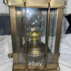 Vintage 1939 Brass Cargo Ship Hanging Light Great Britain Nautical Lantern Lamp