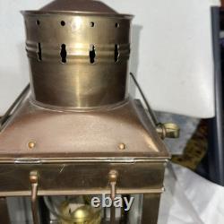Vintage 1939 Brass Cargo Ship Hanging Light Great Britain Nautical Lantern Lamp