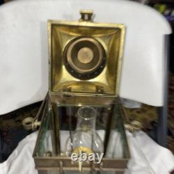 Vintage 1939 Brass Cargo Ship Hanging Light Great Britain Nautical Lantern Lamp