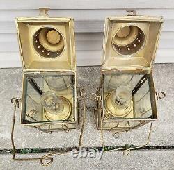 Vintage 1939 Brass Cargo Ship Hanging Light Great Britain Nautical Lantern Lamp