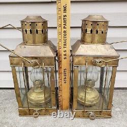 Vintage 1939 Brass Cargo Ship Hanging Light Great Britain Nautical Lantern Lamp