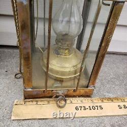 Vintage 1939 Brass Cargo Ship Hanging Light Great Britain Nautical Lantern Lamp