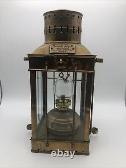 Vintage 1939 Cargo Lantern Oil Lamp No. 3954 Great Britain