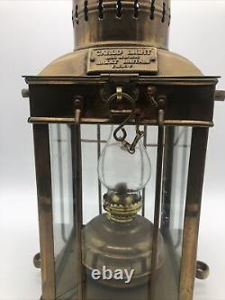 Vintage 1939 Cargo Lantern Oil Lamp No. 3954 Great Britain