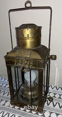 Vintage 1939 Great Britain Brass Cargo Lantern # 3954