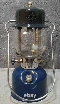 Vintage 1940 Coleman Original Model 243A Blue & Black Single Mantle Lantern USA