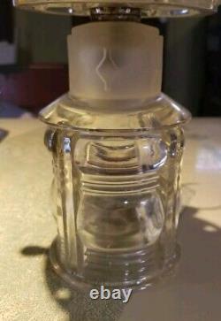 Vintage 1940s-50s Nautical Ocean Lantern Glass Light Lamp Ceiling Fixture