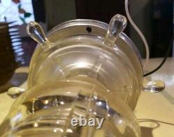 Vintage 1940s-50s Nautical Ocean Lantern Glass Light Lamp Ceiling Fixture