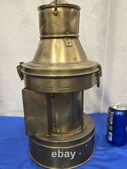 Vintage 1947 Nippon Sento Brass Ship Lantern Maritime Nautical Oil Lamp Japan 17