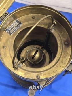 Vintage 1947 Nippon Sento Brass Ship Lantern Maritime Nautical Oil Lamp Japan 17