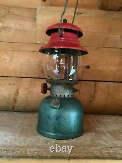 Vintage 1951 Coleman 200A Christmas Tree 8/51 Red & Green Lantern. Untested