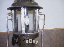 Vintage 1952 COLEMAN Lantern U. S. Army Military Gasoline Leaded Fuel Olive Drab