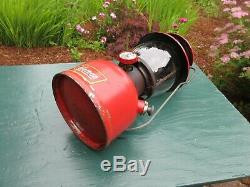 Vintage 1952 Coleman Red 200a Lantern with Sunrise Globe