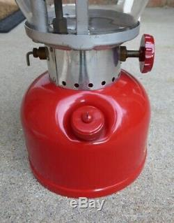 Vintage 1958 Coleman Lantern Model 200a Red Burgundy Single Mantle In Orig. Box