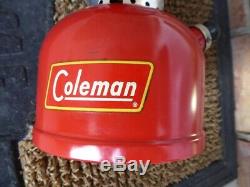 Vintage 1958 Coleman Lantern Model 200a Red Burgundy Single Mantle In Orig. Box