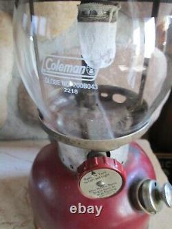 Vintage 1962 Coleman Model #200A Single Mantle Red Lantern