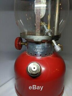 Vintage 1963 Red Coleman Lantern Model 200A, 195 and No. 0 Filter with Boxes