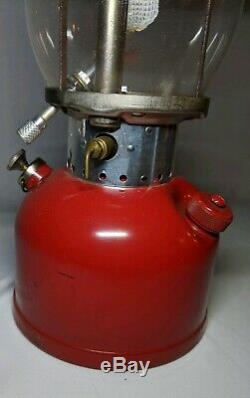 Vintage 1963 Red Coleman Lantern Model 200A, 195 and No. 0 Filter with Boxes
