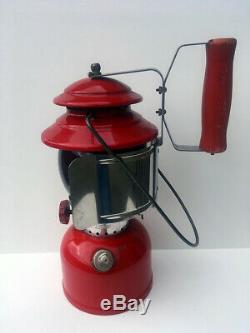 Vintage 1964 Coleman 200A Lantern with RARE RED GLOBE and Reflector