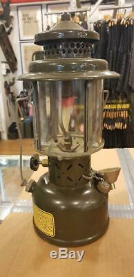 Vintage 1965 Coleman Military Gas Leaded Fuel Lantern Original Box Used gasoline
