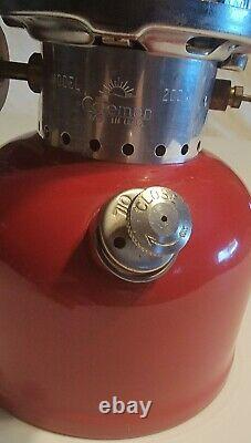 Vintage 1966 Coleman Lantern 200A195 Red Withbox Single Mantle Dated 8/66