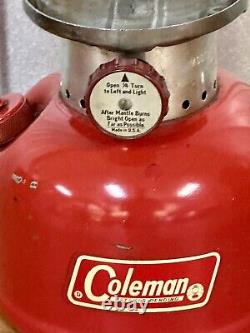 Vintage 1968 COLEMAN 200A LANTERN 1/68 Pyrex Globe Antique Camp Hunt Fish Cabin