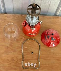 Vintage 1968 COLEMAN 200A LANTERN 1/68 Pyrex Globe Antique Camp Hunt Fish Cabin