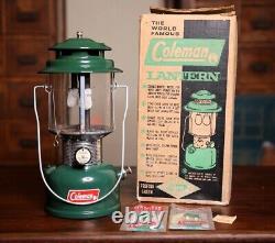 Vintage 1968 Coleman Lantern Model 220F Original Box green camping NICE