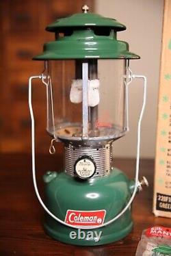 Vintage 1968 Coleman Lantern Model 220F Original Box green camping NICE