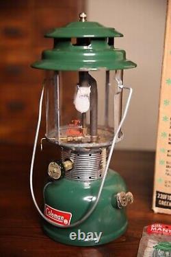 Vintage 1968 Coleman Lantern Model 220F Original Box green camping NICE