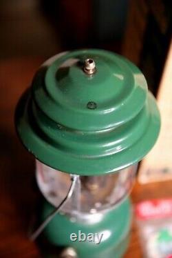 Vintage 1968 Coleman Lantern Model 220F Original Box green camping NICE