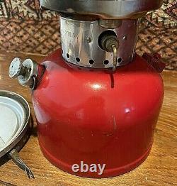 Vintage 1968 Red Coleman Lantern 200A Single Mantle Accessories untested