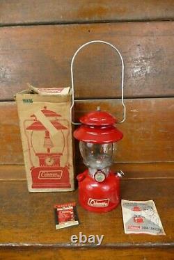 Vintage 1970 COLEMAN Single Mantle Lantern 200A195 Red In Original Box with Papers