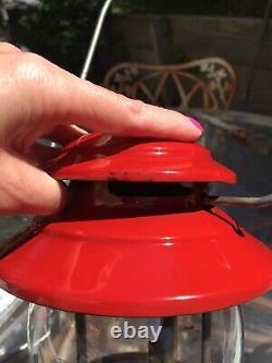 Vintage 1970 Coleman Single Mantle Lantern Red 200A195 11/70 Tested Working