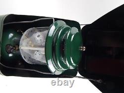 Vintage 1971 Coleman 220F Lantern in Metal Guillotine Case UNTESTED