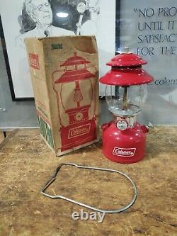 Vintage 1972 Coleman Lantern 200A195 Red Withbox Single Mantle Dated 10/72