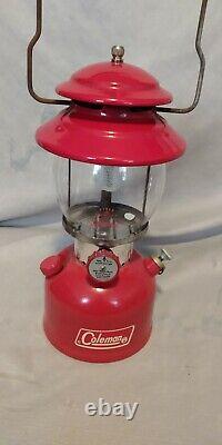Vintage 1972 Coleman Lantern 200A Red Single Mantle Dated 10/72