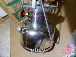 Vintage 1974 Coleman Red/Nickle 231-720 Double Mantel Kerosene Lantern 11/74