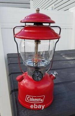 Vintage 1978 Coleman Red 200A Single mantel camping Lantern 6/78 June Unfired