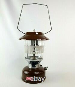 Vintage 1979 Coleman Model 275 Brown Double Mantle Lantern with Carrying Case