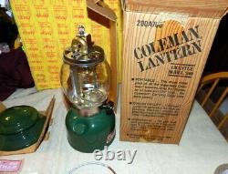 Vintage 1980 Coleman Model 200A-700 Single Mantle Green Lantern & Box NOT FIRED