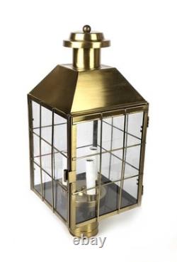 Vintage 1980's Norwell Nantucket Style Antique Brass Post Cap Lantern NOS