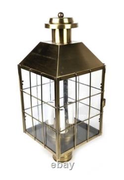 Vintage 1980's Norwell Nantucket Style Antique Brass Post Cap Lantern NOS