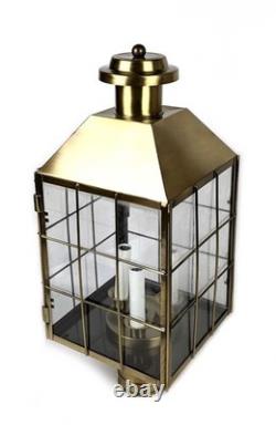 Vintage 1980's Norwell Nantucket Style Antique Brass Post Cap Lantern NOS