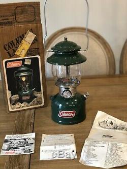 Vintage 1981 200A Green Colman lantern 2 80 Excellent Condition Original Box
