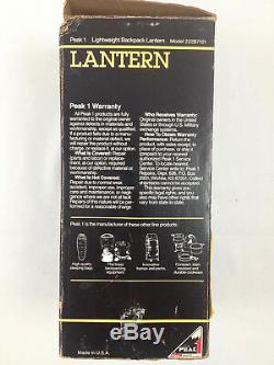 Vintage 1992 Coleman Peak 1 Lightweight Backpack Lantern 222B 222B7101 + Mantles