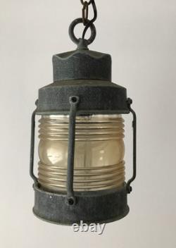 Vintage 21 Nautical Exterior Porch Lantern Aluminum Light Fixture Old 09-26B
