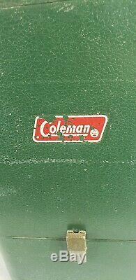 Vintage 228H Green Coleman Lantern with Accessories Case Metal Case